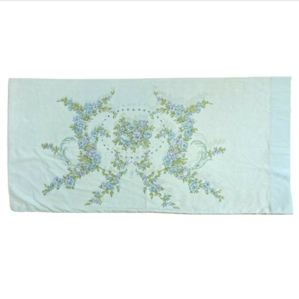 Tastemaker Vintage 1960s Blue King Pillowcase Sham
